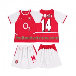 Arsenal Trøje Thierry Henry 14 2003 Retro Hjemmebane 2002 Kort ærmer ,Børn Fodboldsæt