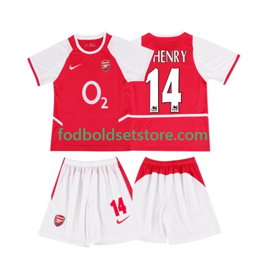 Arsenal Trøje Thierry Henry 14 2003 Retro Hjemmebane 2002 Kort ærmer ,Børn Fodboldsæt