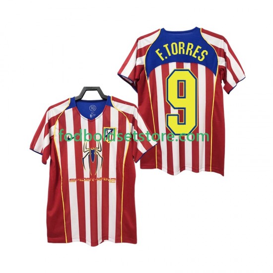 Atlético Madrid Trøje F TORRES 9 2005 Retro Hjemmebane 2004 Kort ærmer ,Mænd