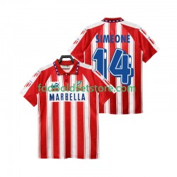 Atlético Madrid Trøje SIMEONE 14 1995 Retro Hjemmebane 1994 Kort ærmer ,Mænd