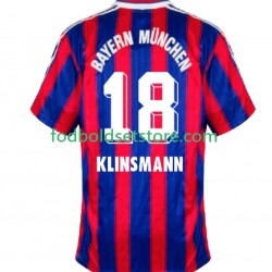 FC Bayern München Trøje Klinsmann 18 1995 1997 Retro Hjemmebane Kort ærmer ,Mænd