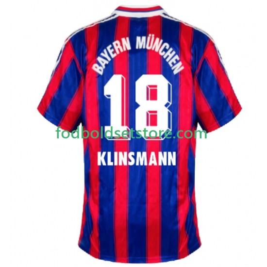 FC Bayern München Trøje Klinsmann 18 1995 1997 Retro Hjemmebane Kort ærmer ,Mænd