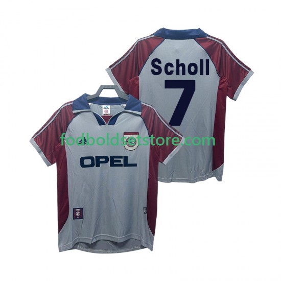 FC Bayern München Trøje Scholl 7 Retro 3. Valg 1998 1999 Kort ærmer ,Mænd