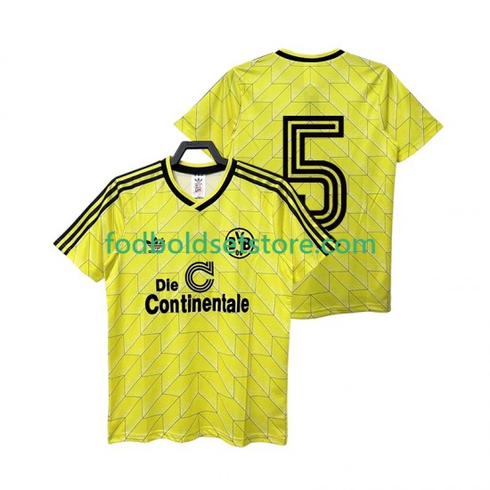 Borussia Dortmund Trøje 5 1988 1989 Retro Hjemmebane Kort ærmer ,Mænd