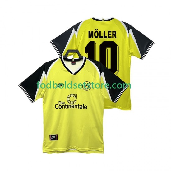 Borussia Dortmund Trøje Moller 10 1995 1996 Retro Hjemmebane Kort ærmer ,Mænd