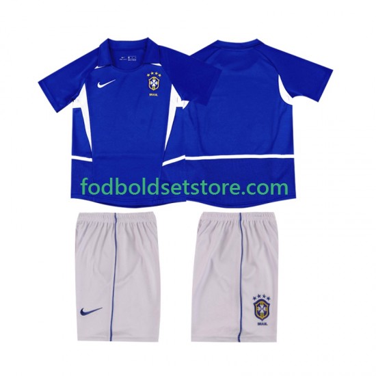 Brasilien Trøje Retro Udebane 2002 Kort ærmer ,Børn Fodboldsæt