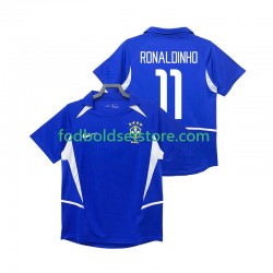 Brasilien Trøje RONALDINHO 11 Retro Udebane 2002 Kort ærmer ,Mænd