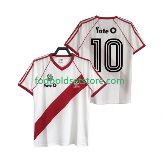 CA River Plate Trøje 10 1986 Retro Hjemmebane Kort ærmer ,Mænd