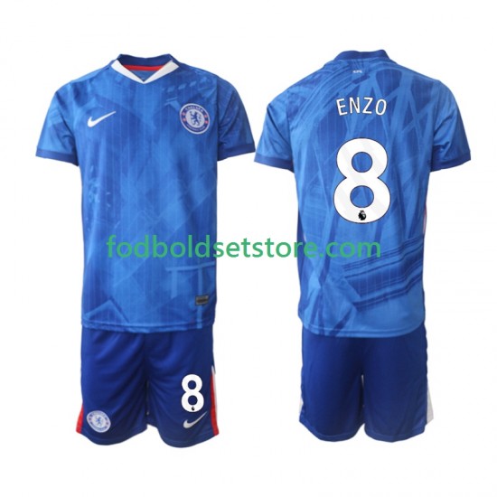 Chelsea Trøje Enzo Fernandez 8 Hjemmebane 2025-2026 Kort ærmer ,Børn Fodboldsæt