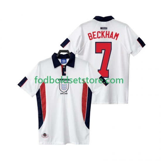 England Trøje BECKHAM 7 Retro Hjemmebane 1998 Kort ærmer ,Mænd