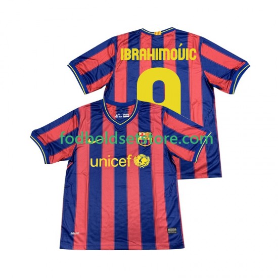 FC Barcelona Trøje Ibrahimovic 9 2009 Retro Hjemmebane 2010 Kort ærmer ,Mænd