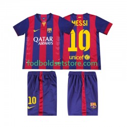 FC Barcelona Trøje Lionel Messi 10 2014 2015 Retro Hjemmebane Kort ærmer ,Børn Fodboldsæt