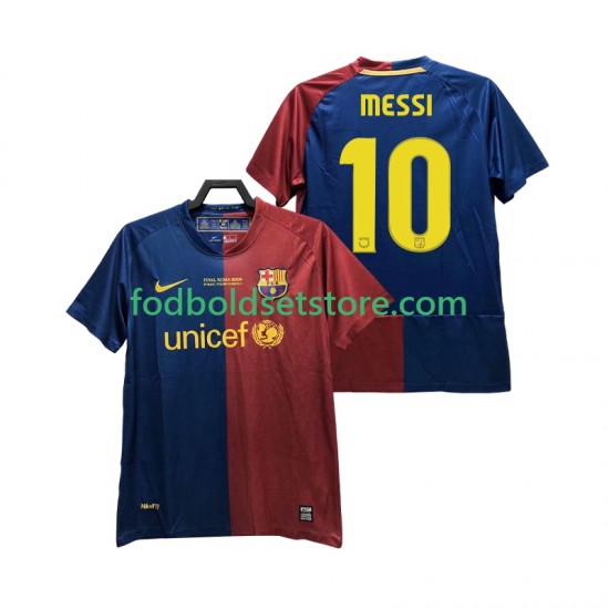 FC Barcelona Trøje Lionel Messi 10 Champions League 2009 Retro Hjemmebane 2008 Kort ærmer ,Mænd