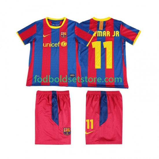 FC Barcelona Trøje Neymar JR 11 Retro Hjemmebane 2011 2010 Kort ærmer ,Børn Fodboldsæt