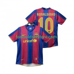 FC Barcelona Trøje RONALDINHO 10 2007 Retro Hjemmebane 2008 Kort ærmer ,Mænd