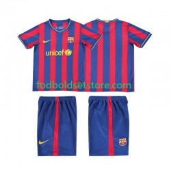 FC Barcelona Trøje 2009 Retro Hjemmebane 2010 Kort ærmer ,Børn Fodboldsæt