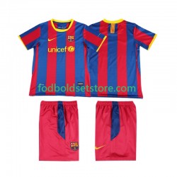FC Barcelona Trøje Retro Hjemmebane 2011 2010 Kort ærmer ,Børn Fodboldsæt
