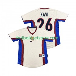 FC Barcelona Trøje XAVI 26 Retro Udebane 1998 1999 Kort ærmer ,Mænd