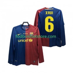 FC Barcelona Trøje XAVI 6 Champions League 2009 Retro Hjemmebane 2008 Lange ærmer ,Mænd