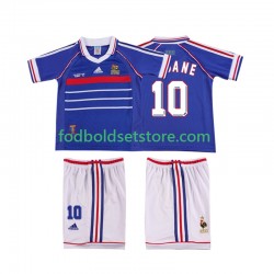 Frankrig Trøje ZINANE 10 Retro Hjemmebane 1998 Kort ærmer ,Børn Fodboldsæt