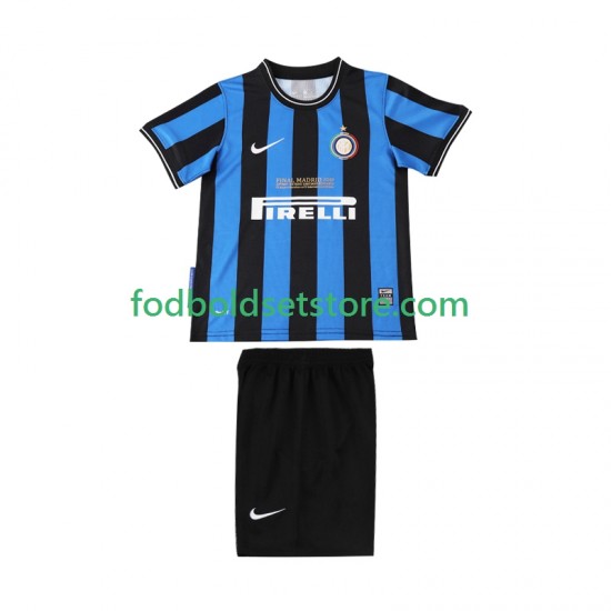 Inter Milan Trøje 2009 Retro Hjemmebane 2010 Kort ærmer ,Børn Fodboldsæt