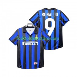 Inter Milan Trøje Roanldo 9 Retro Hjemmebane 1998 1999 Kort ærmer ,Mænd