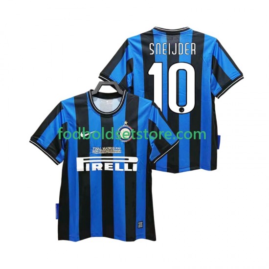 Inter Milan Trøje SNEIJDER 10 2009 Retro Hjemmebane 2010 Kort ærmer ,Mænd