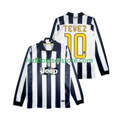 Juventus Trøje TEVEZ 10 2014 2015 Retro Hjemmebane Lange ærmer ,Mænd