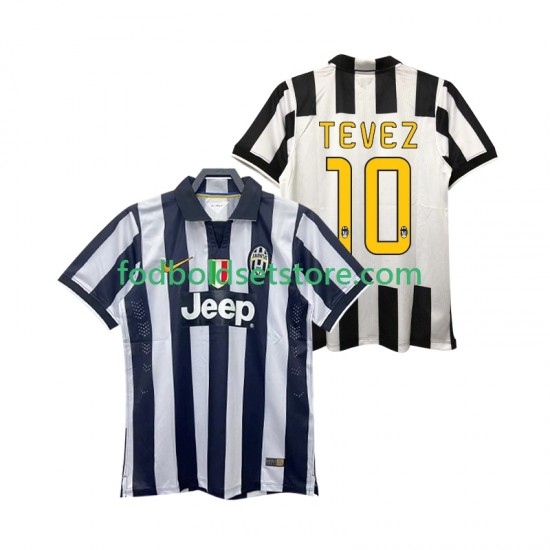 Juventus Trøje TEVEZ 10 2014 2015 Retro Hjemmebane Kort ærmer ,Mænd