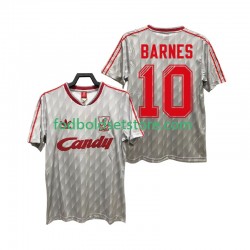 Liverpool Trøje BARNES 10 1989 1991 Retro Udebane Kort ærmer ,Mænd