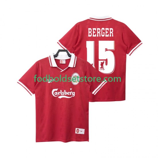 Liverpool Trøje BERGER 15 1996 Retro Hjemmebane 1998 Kort ærmer ,Mænd