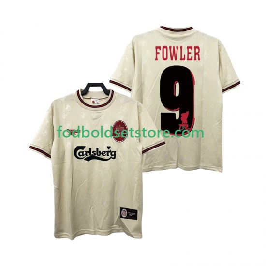 Liverpool Trøje FOWLER 9 1996 1997 Retro Udebane Kort ærmer ,Mænd