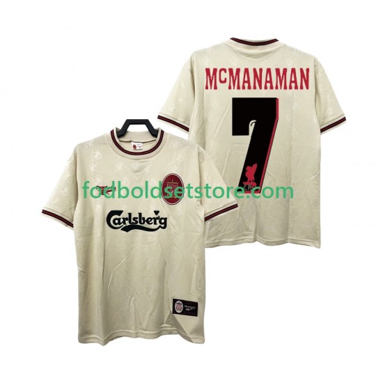 Liverpool Trøje MCMANAMAN 7 1996 1997 Retro Udebane Kort ærmer ,Mænd