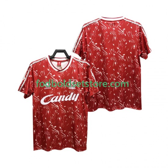 Liverpool Trøje 1989 1991 Retro Hjemmebane Kort ærmer ,Mænd