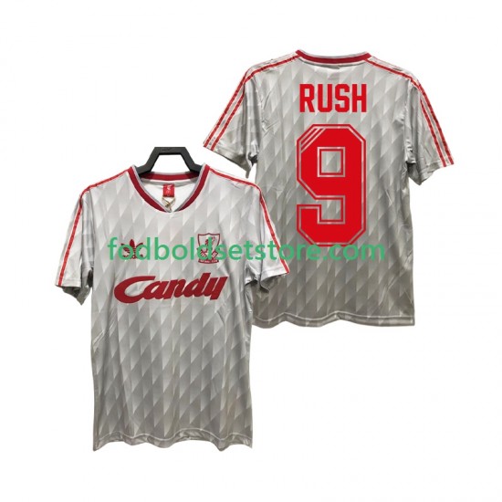 Liverpool Trøje Rush 9 1989 1991 Retro Udebane Kort ærmer ,Mænd