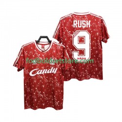 Liverpool Trøje Rush 9 1989 1991 Retro Hjemmebane Kort ærmer ,Mænd