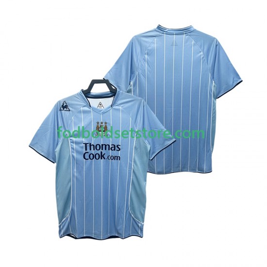 Manchester City Trøje 2007 Retro Hjemmebane 2008 Kort ærmer ,Mænd