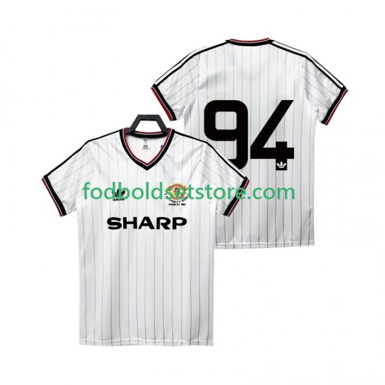 Manchester United Trøje 94 1983 1984 Retro Udebane Kort ærmer ,Mænd