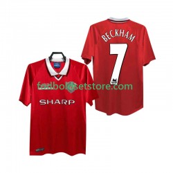 Manchester United Trøje BECKHAM 7 2000 Retro Hjemmebane 1999 Kort ærmer ,Mænd