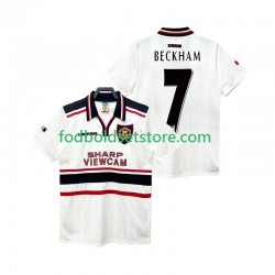 Manchester United Trøje Beckham 7 Retro Udebane 1998 1999 Kort ærmer ,Mænd