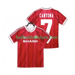 Manchester United Trøje CANTONA 7 1990 1992 Retro Hjemmebane Kort ærmer ,Mænd