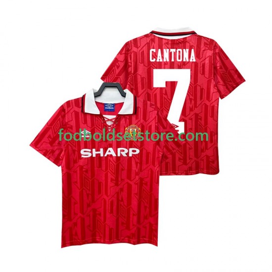 Manchester United Trøje CANTONA 7 1992 Retro Hjemmebane 1994 Kort ærmer ,Mænd
