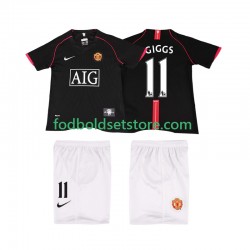 Manchester United Trøje GIGGS 11 2007 Retro Udebane 2008 Kort ærmer ,Børn Fodboldsæt