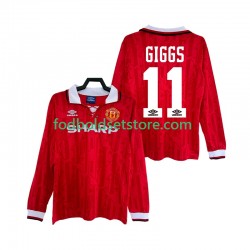 Manchester United Trøje GIGGS 11 1992 Retro Hjemmebane 1994 Lange ærmer ,Mænd