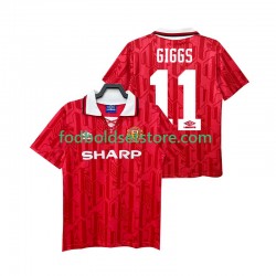 Manchester United Trøje GIGGS 11 1992 Retro Hjemmebane 1994 Kort ærmer ,Mænd