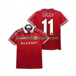 Manchester United Trøje GIGGS 11 Retro Hjemmebane 1998 1999 Kort ærmer ,Mænd