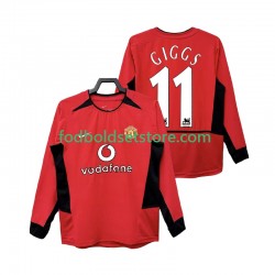 Manchester United Trøje GIGGS 11 Retro Hjemmebane 2004 2002 Lange ærmer ,Mænd