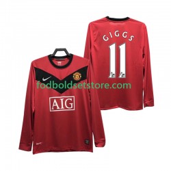 Manchester United Trøje GIGGS 11 2009 Retro Hjemmebane 2010 Lange ærmer ,Mænd