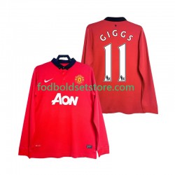 Manchester United Trøje GIGGS 11 2013 2014 Retro Hjemmebane Lange ærmer ,Mænd