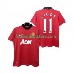 Manchester United Trøje GIGGS 11 2013 2014 Retro Hjemmebane Kort ærmer ,Mænd